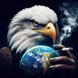 Smoking Bald Eagle token logo