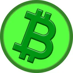 Green Bitcoin token logo