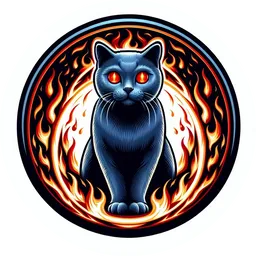 Russian Blue Cat token logo