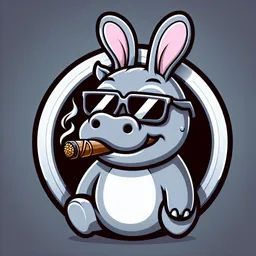 Smoking Bunny Hippo token logo