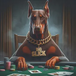 BIG SLICK the Poker Dog token logo