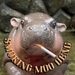 Smoking Moo Deng token logo