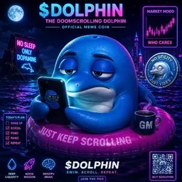 Doomscroll Dolphin logo