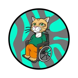 Wheelchair Cat token logo