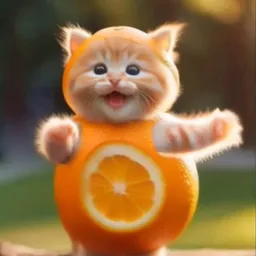 cat with orange token logo