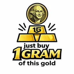 just buy 1 gram of this gold logo