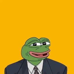 Businessman pepe token logo