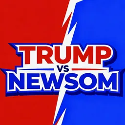 TRUMP VS NEWSOM logo