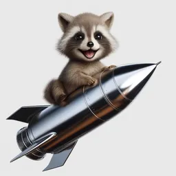 Raccoon on a Rocket token logo